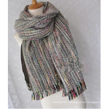 Кашемир женщин как чешские вязаная Зимняя тяжелая волна печати шарф шаль (SP302)